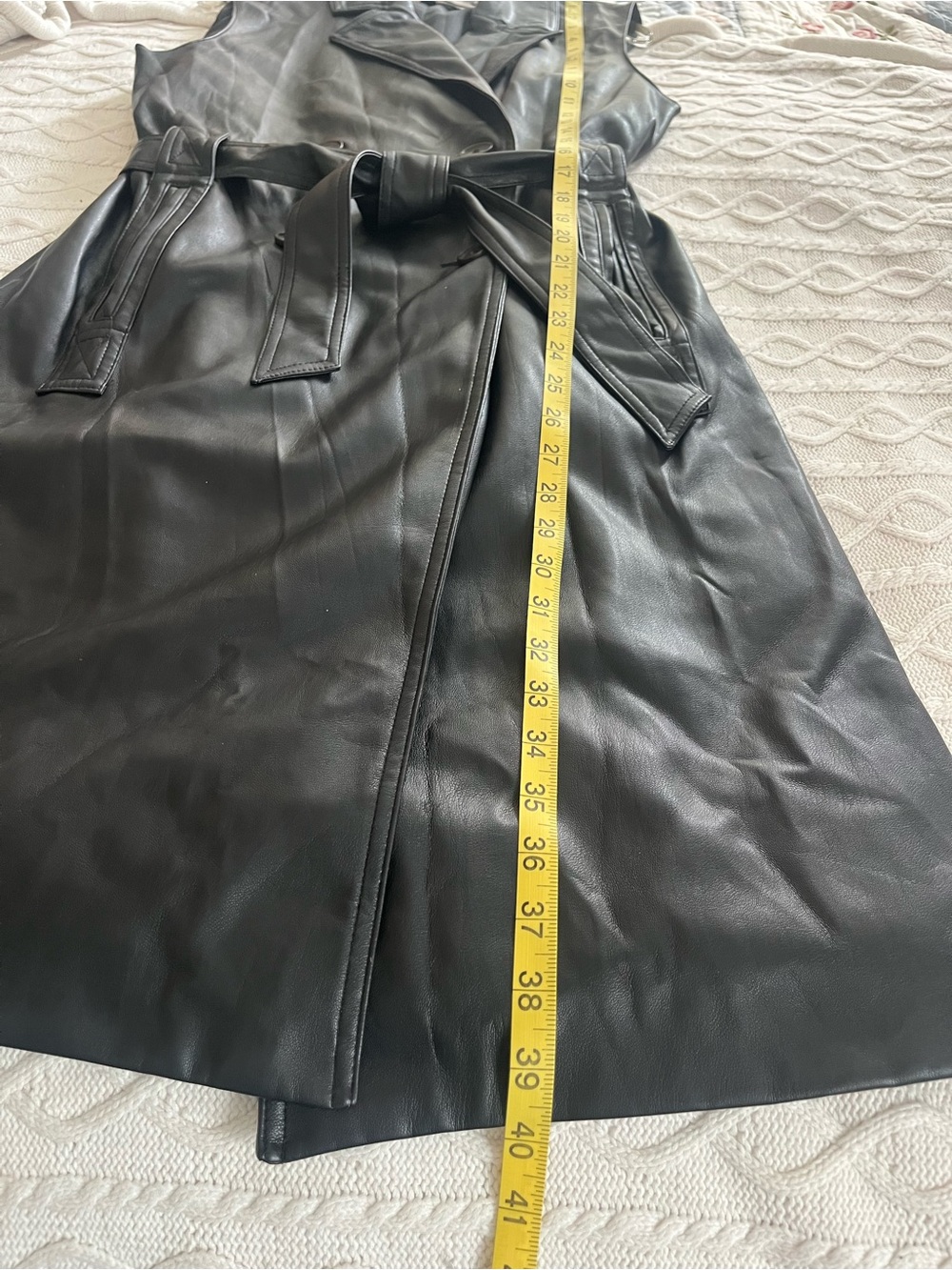 Truth by Republic Faux Leather Dress Vest with Wrap tie/buttons Size Small - Picture 5 of 16